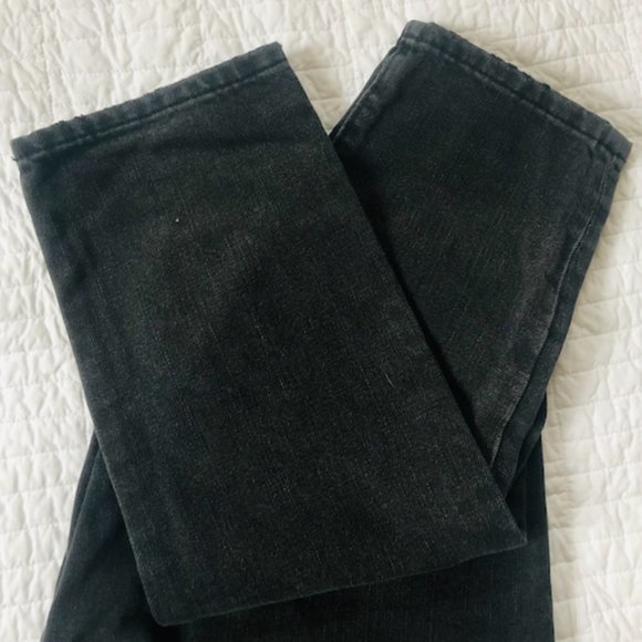 Distressed/High Waisted Black Jeans -by &Denim - Picture 3 of 4